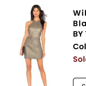 Revolve Black and gold formal dress